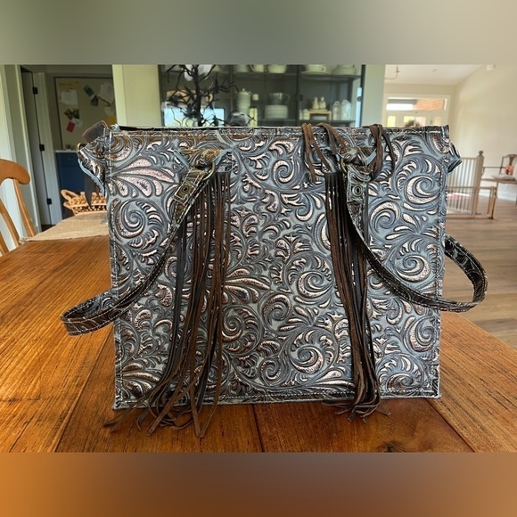 Elegant Brown Patterned Women's Bag - Picture 13 of 14